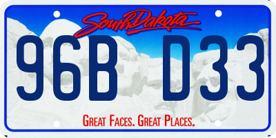 SD license plate 96BD33