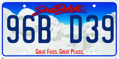 SD license plate 96BD39