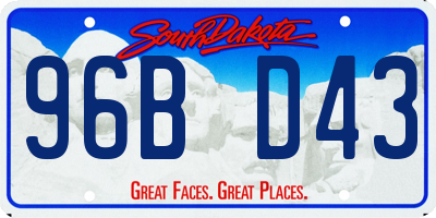 SD license plate 96BD43