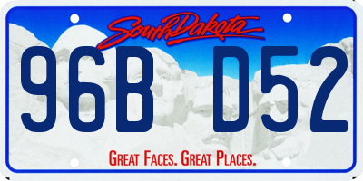 SD license plate 96BD52