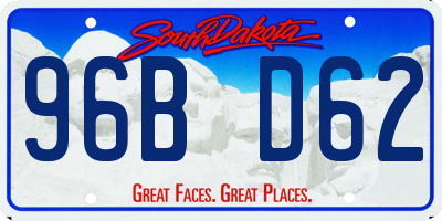 SD license plate 96BD62