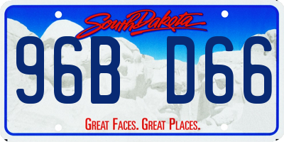 SD license plate 96BD66