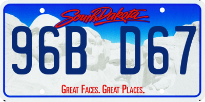 SD license plate 96BD67