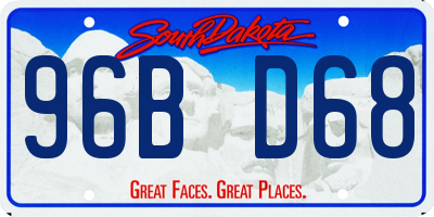 SD license plate 96BD68
