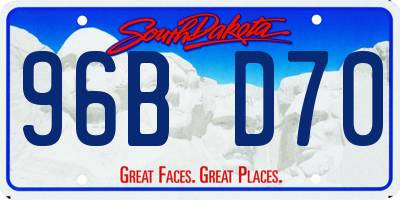 SD license plate 96BD70