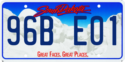 SD license plate 96BE01