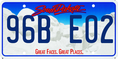SD license plate 96BE02