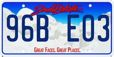 SD license plate 96BE03