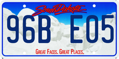 SD license plate 96BE05