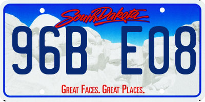 SD license plate 96BE08