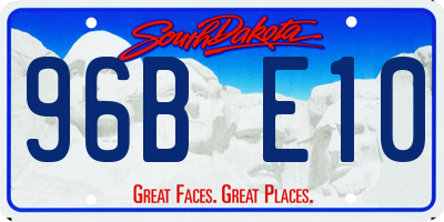 SD license plate 96BE10
