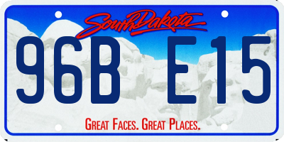 SD license plate 96BE15