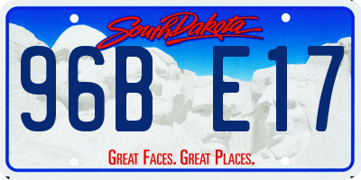 SD license plate 96BE17
