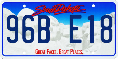 SD license plate 96BE18