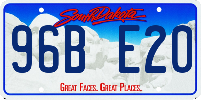 SD license plate 96BE20