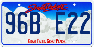 SD license plate 96BE22