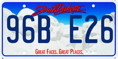 SD license plate 96BE26