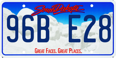 SD license plate 96BE28