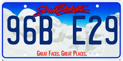 SD license plate 96BE29