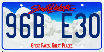SD license plate 96BE30