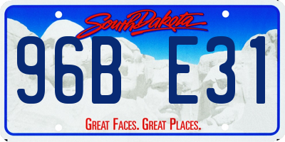 SD license plate 96BE31