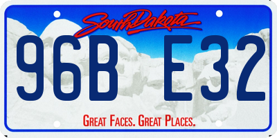 SD license plate 96BE32