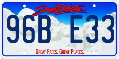 SD license plate 96BE33