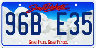 SD license plate 96BE35