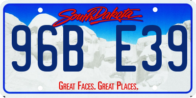 SD license plate 96BE39
