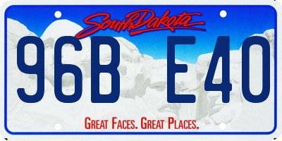 SD license plate 96BE40