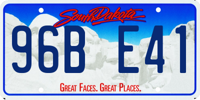 SD license plate 96BE41