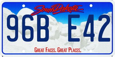 SD license plate 96BE42