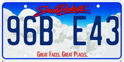 SD license plate 96BE43