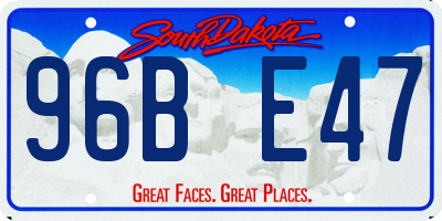 SD license plate 96BE47