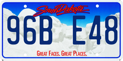 SD license plate 96BE48