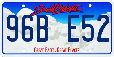 SD license plate 96BE52