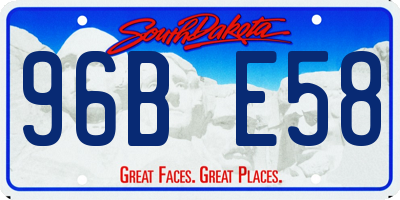 SD license plate 96BE58