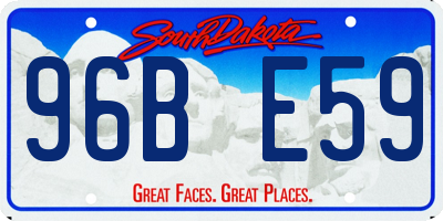 SD license plate 96BE59