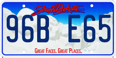 SD license plate 96BE65