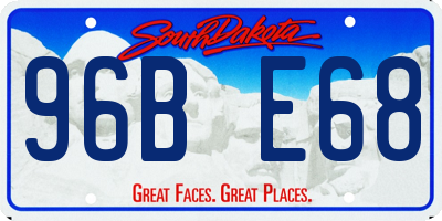 SD license plate 96BE68