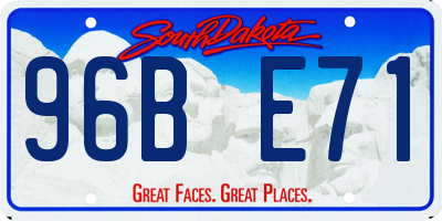 SD license plate 96BE71