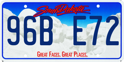 SD license plate 96BE72