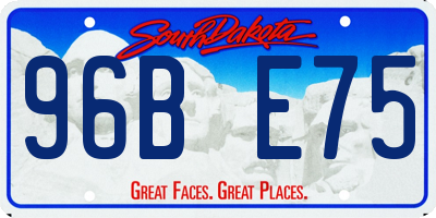 SD license plate 96BE75