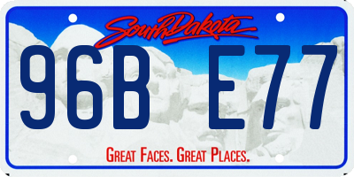 SD license plate 96BE77