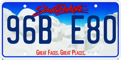 SD license plate 96BE80