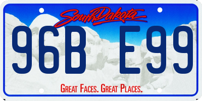 SD license plate 96BE99