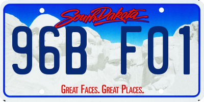 SD license plate 96BF01