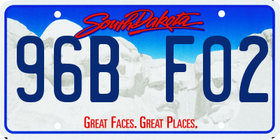 SD license plate 96BF02