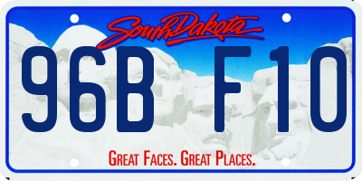 SD license plate 96BF10