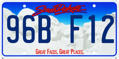 SD license plate 96BF12